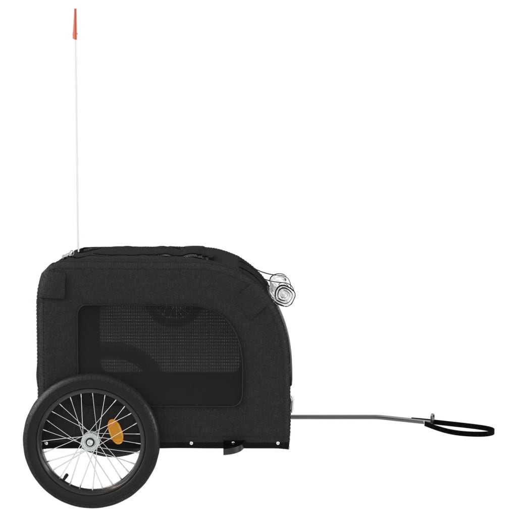vidaXL Remorque de vélo pour animaux de compagnie noir