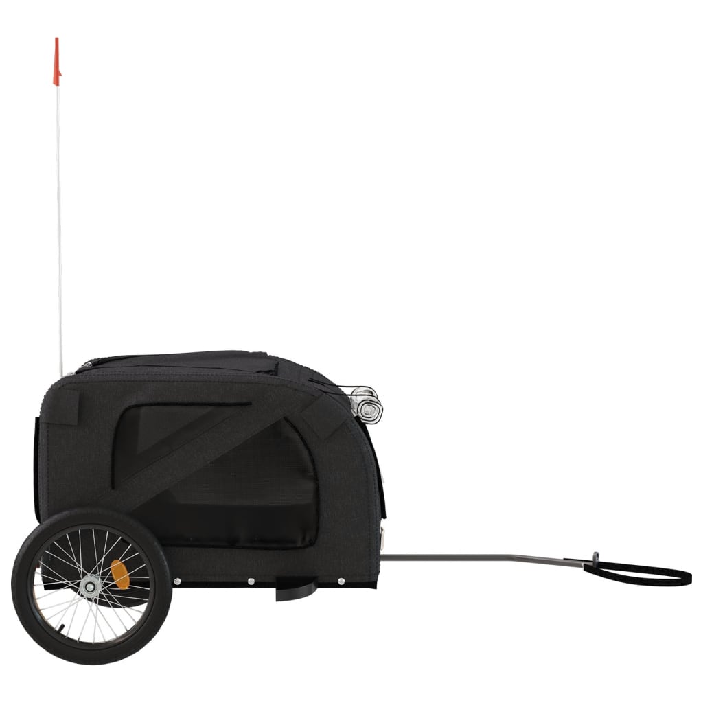 vidaXL Remorque de vélo pour animaux de compagnie noir