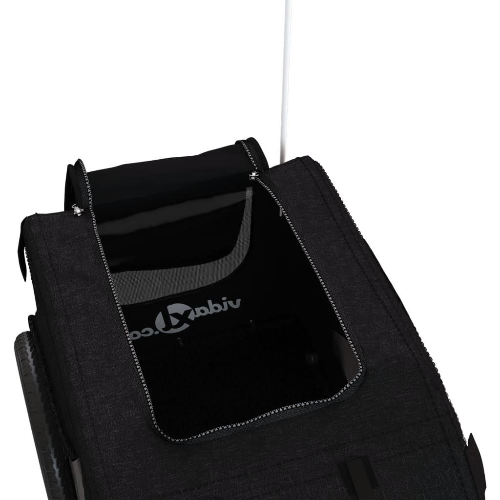 vidaXL Remorque de vélo pour animaux de compagnie noir