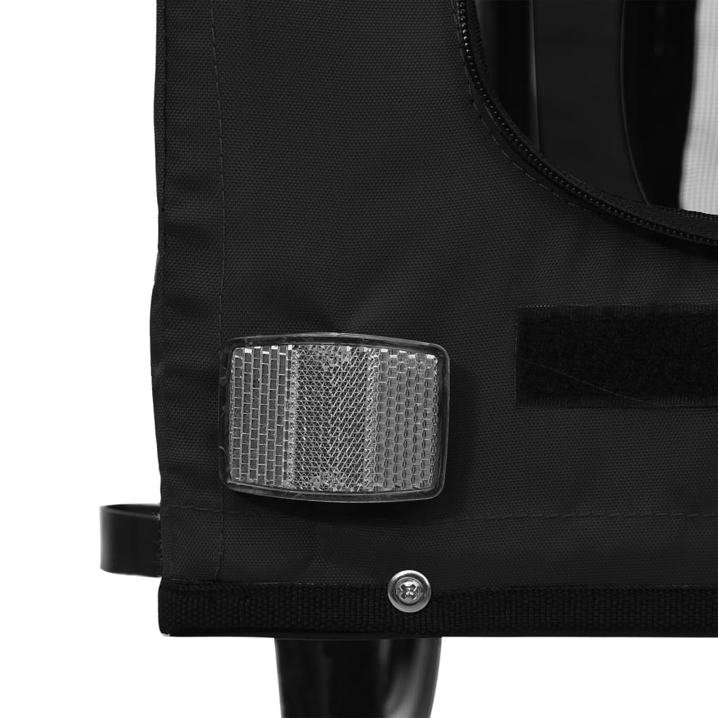vidaXL Remorque de vélo pour animaux de compagnie noir