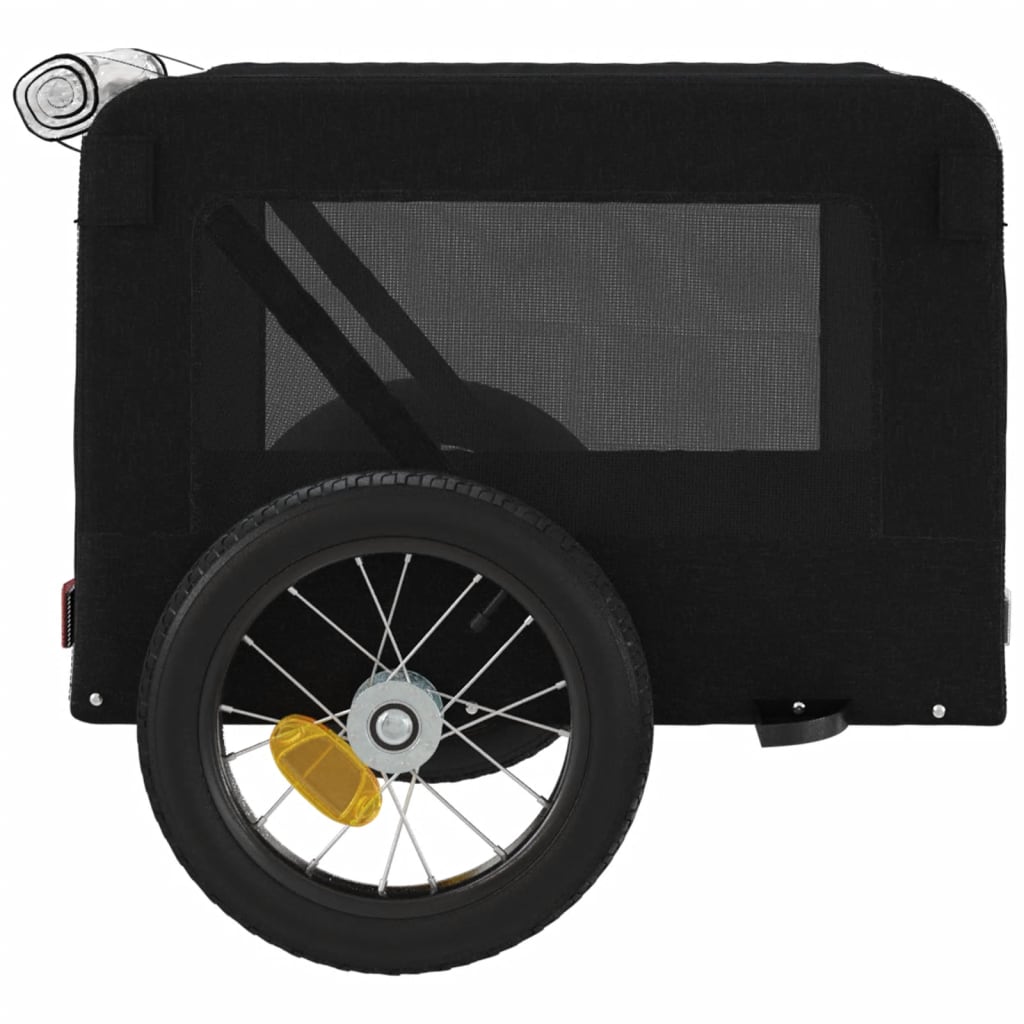 vidaXL Remorque de vélo pour animaux de compagnie noir