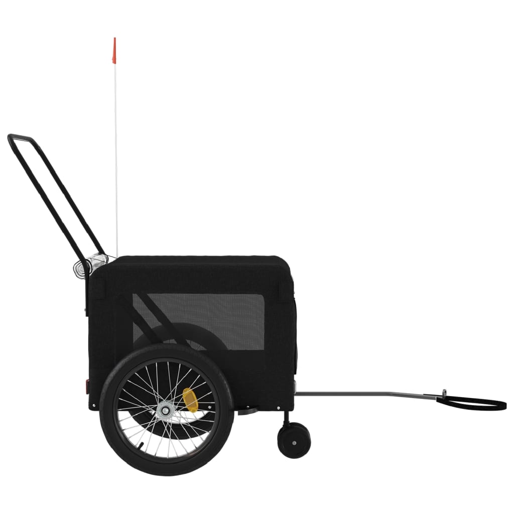 vidaXL Remorque de vélo pour animaux de compagnie noir