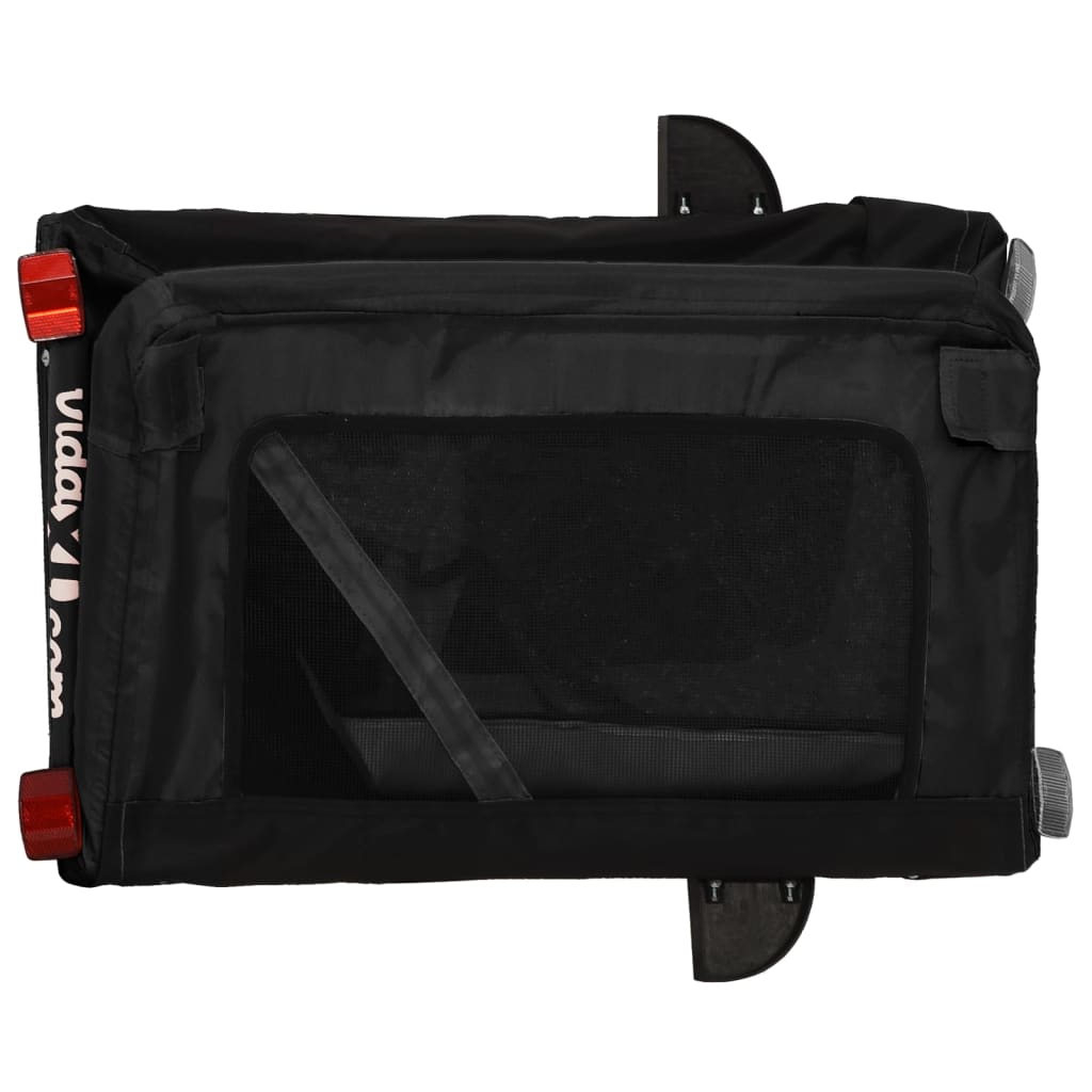 vidaXL Remorque de vélo pour animaux de compagnie noir