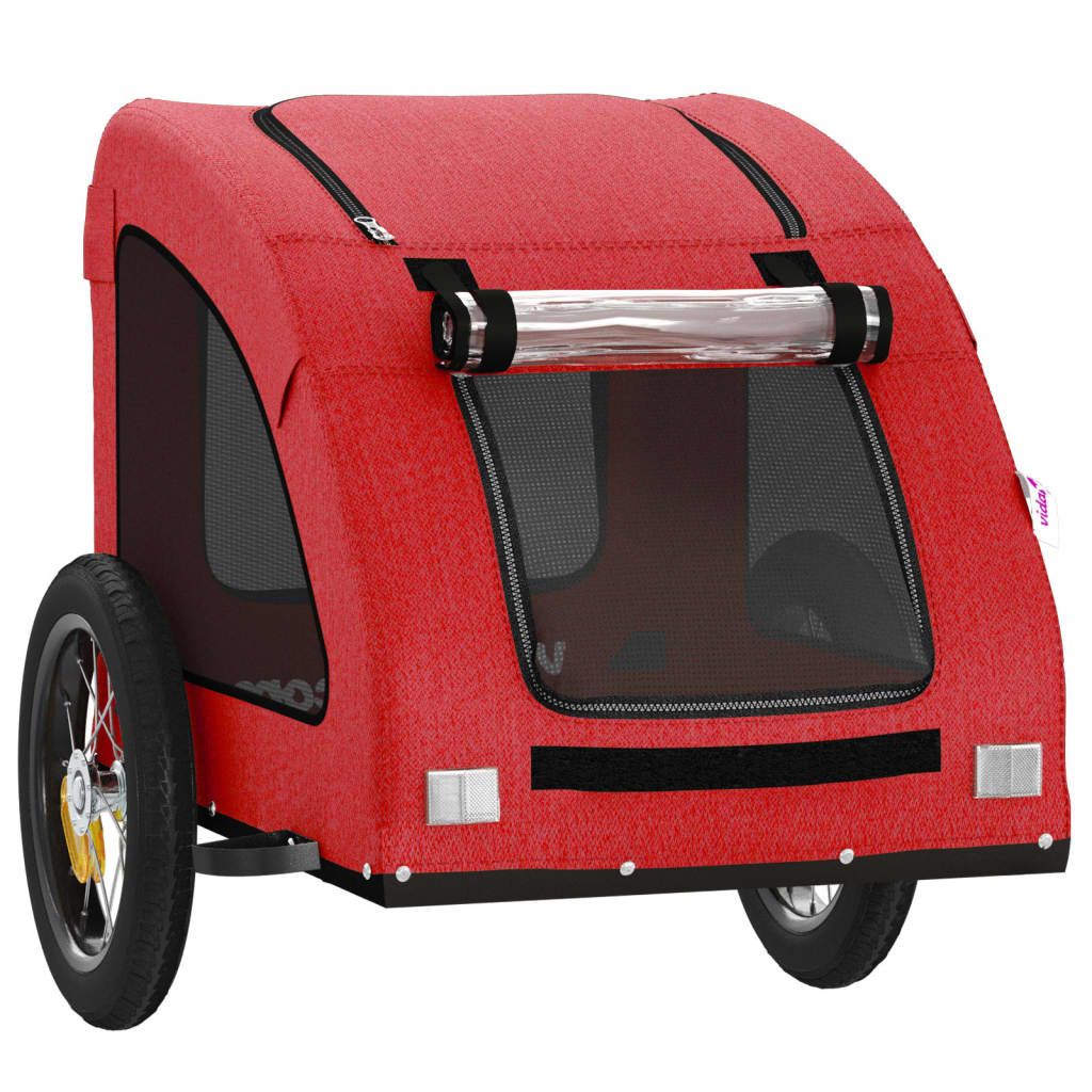 vidaXL Remorque de vélo pour animaux de compagnie rouge