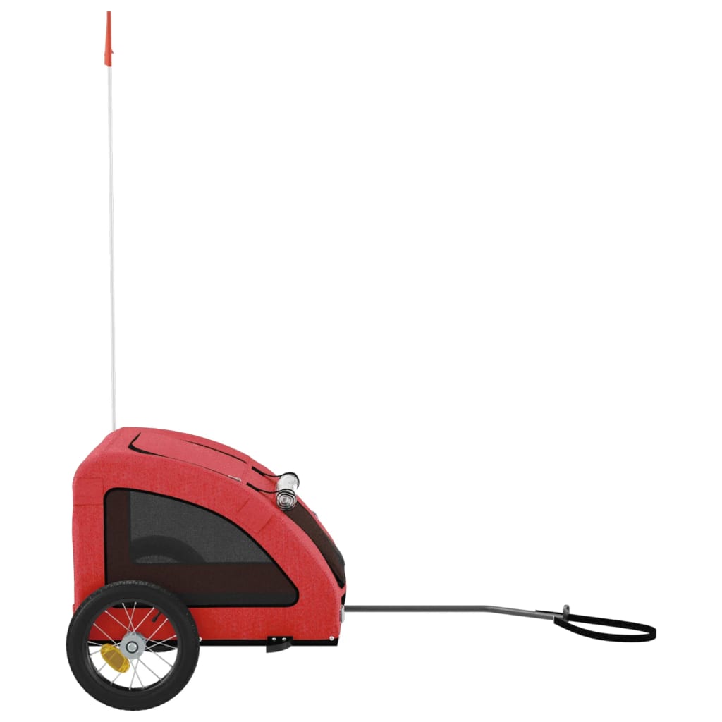 vidaXL Remorque de vélo pour animaux de compagnie rouge