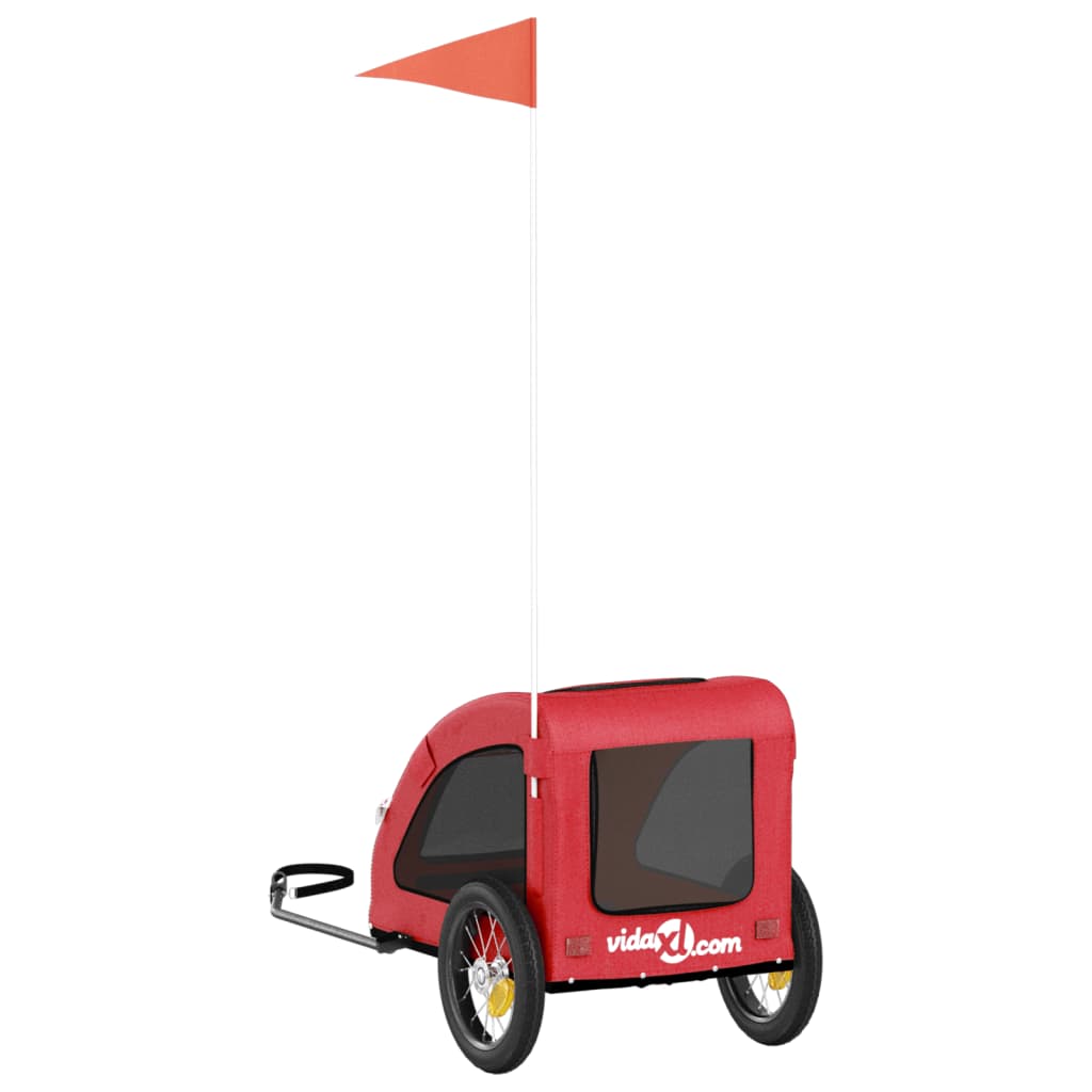 vidaXL Remorque de vélo pour animaux de compagnie rouge