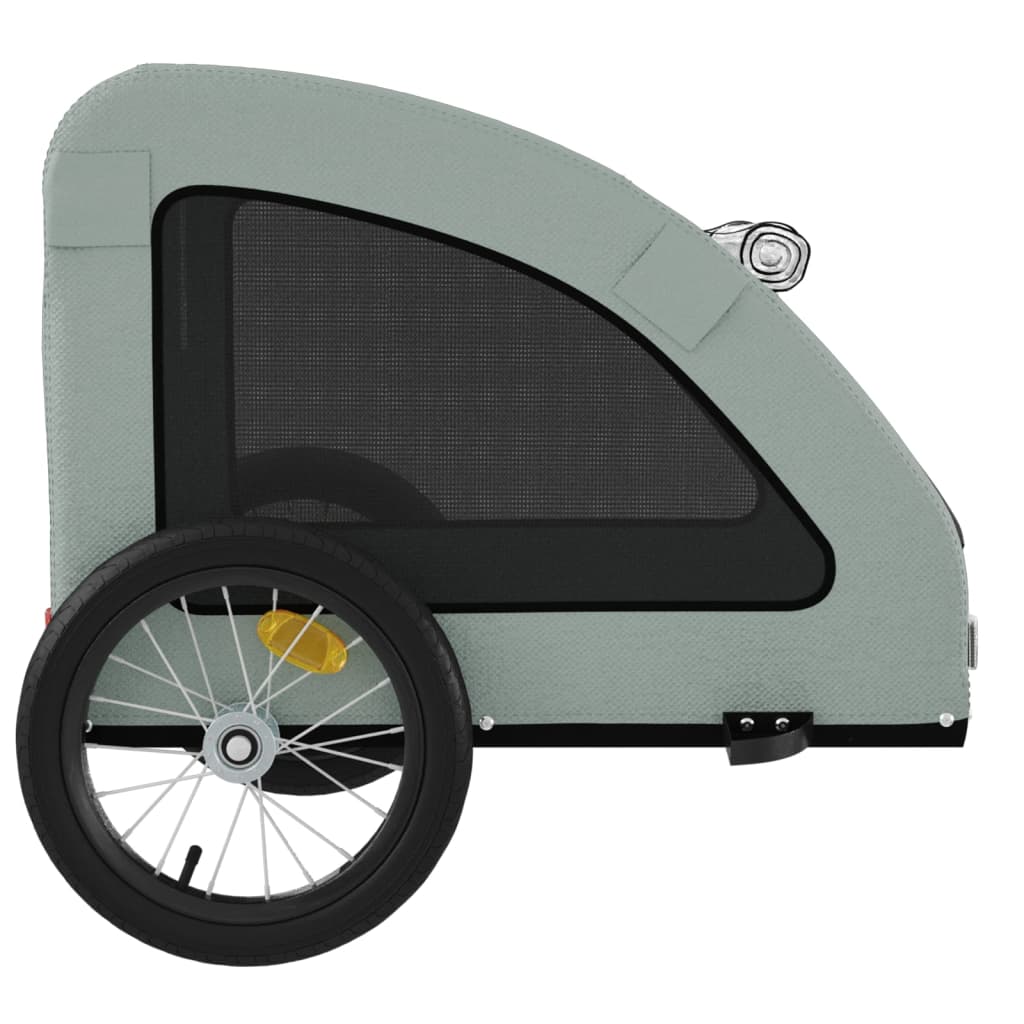 vidaXL Remorque de vélo pour animaux de compagnie gris