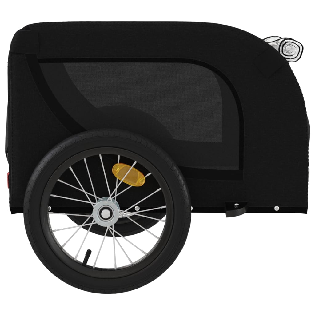 vidaXL Remorque de vélo pour animaux de compagnie noir