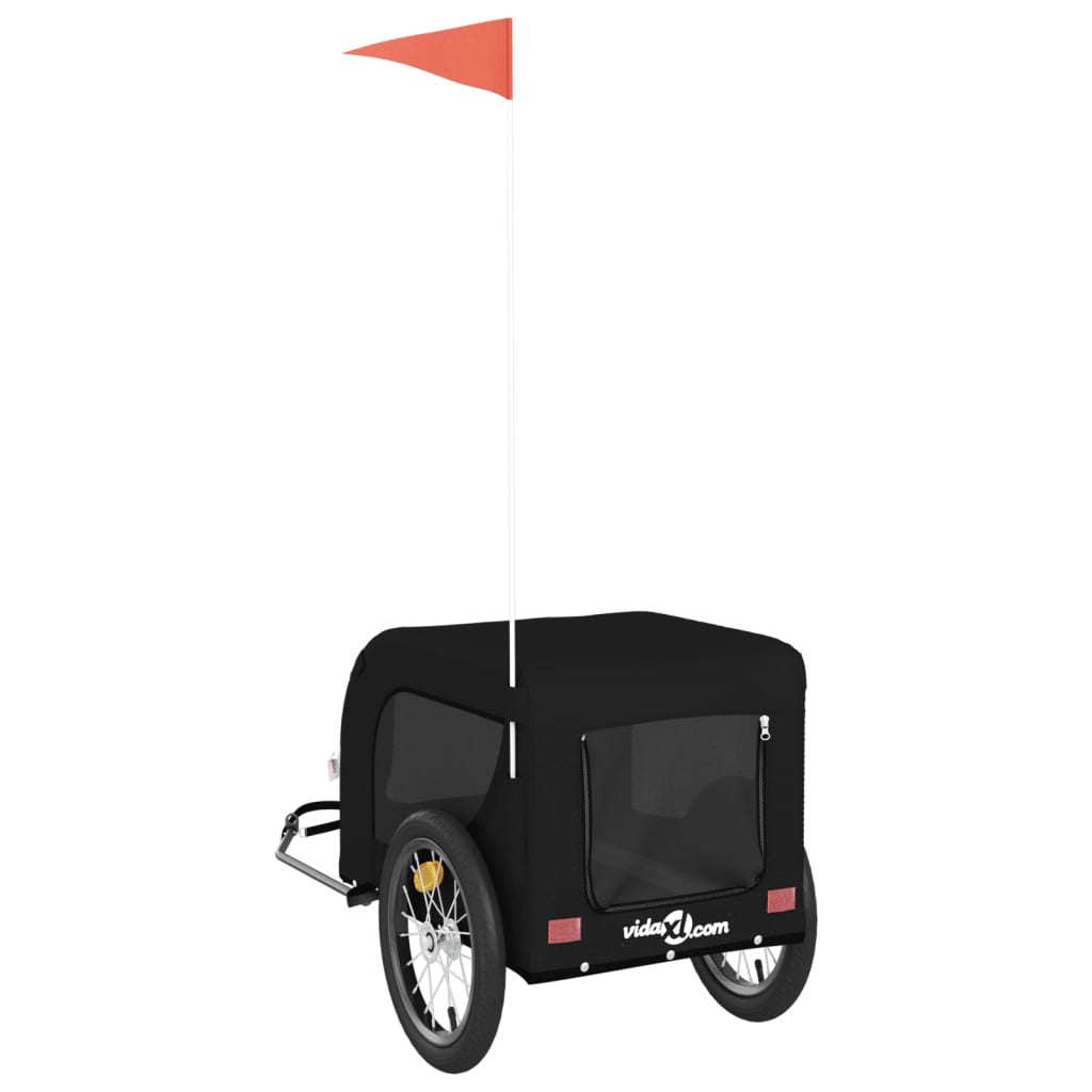 vidaXL Remorque de vélo pour animaux de compagnie noir