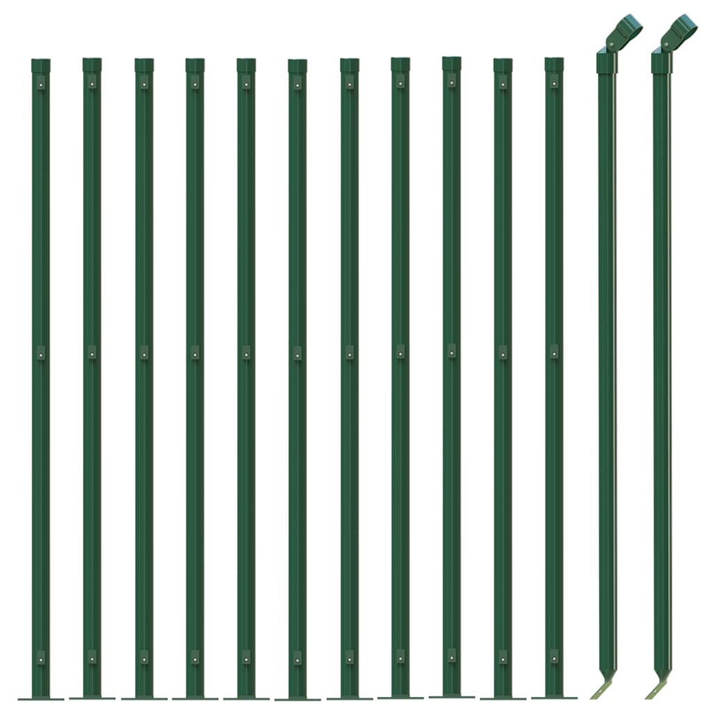 vidaXL Clôture à mailles losangées avec bride vert 1,1x25 m