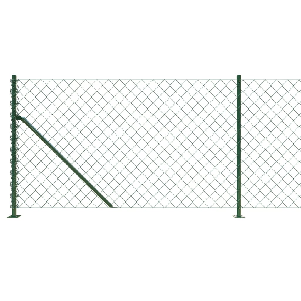 vidaXL Clôture à mailles losangées avec bride vert 1,1x25 m