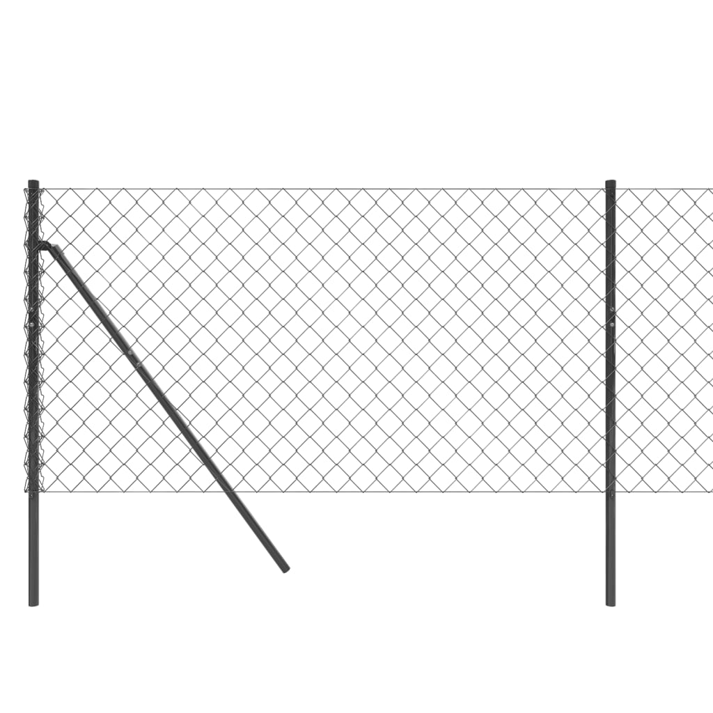 vidaXL Clôture à mailles losangées anthracite 0,8x25 m