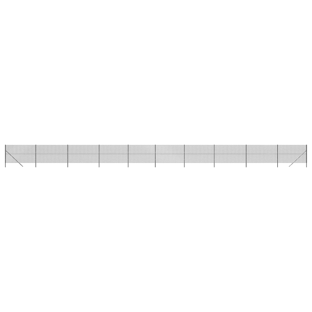 vidaXL Clôture à mailles losangées anthracite 1,6x25 m