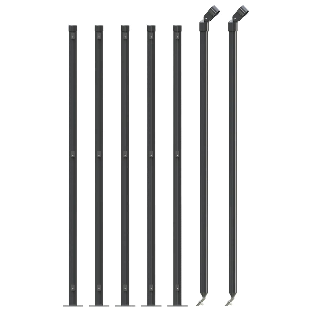 vidaXL Clôture à mailles losangées avec bride anthracite 1,1x10 m