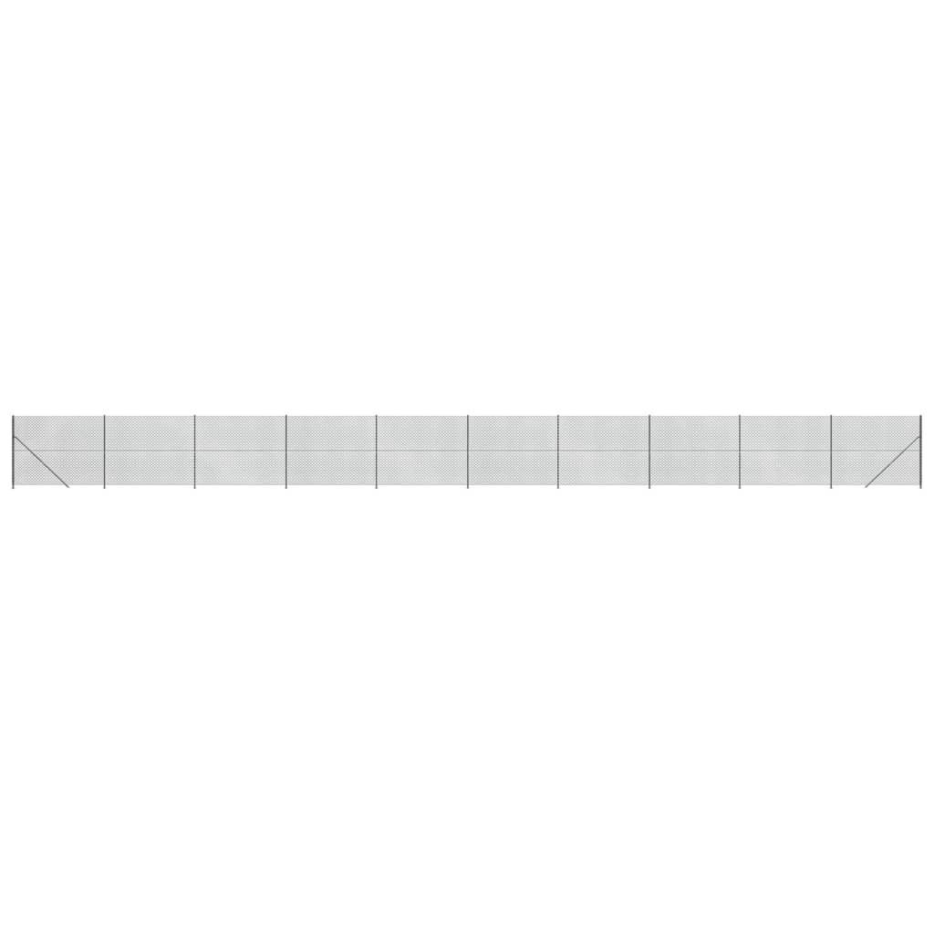 vidaXL Clôture à mailles losangées avec bride anthracite 1,6x25 m