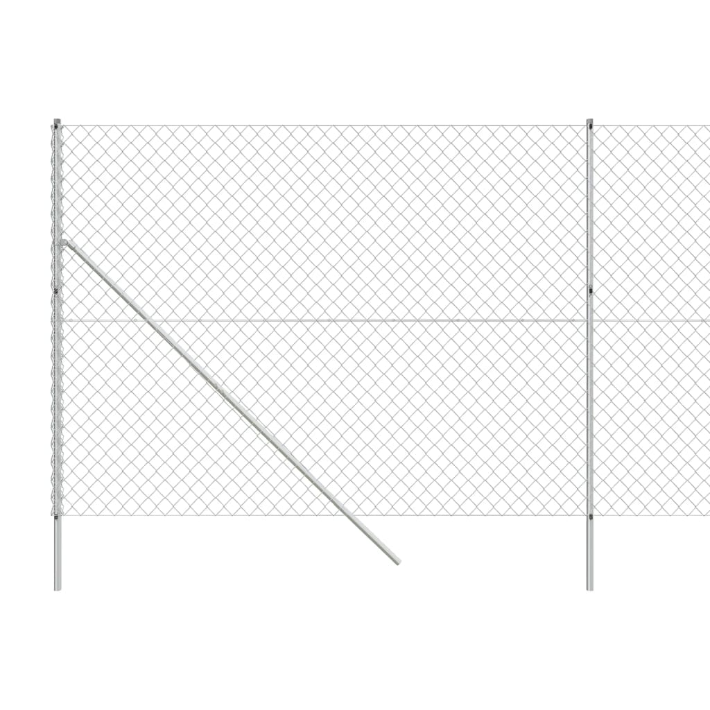 vidaXL Clôture à mailles losangées argenté 1,6x10 m