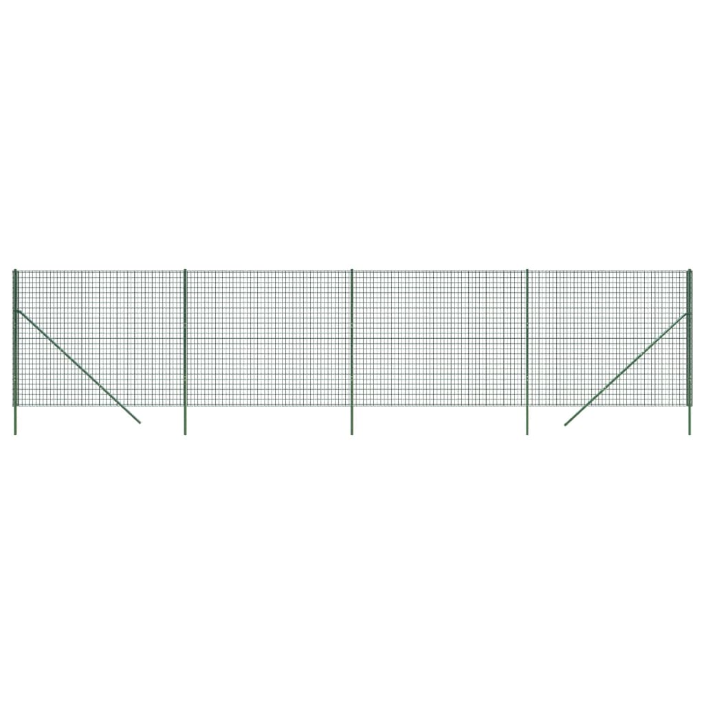 vidaXL Clôture en treillis métallique vert 1,8x10 m acier galvanisé
