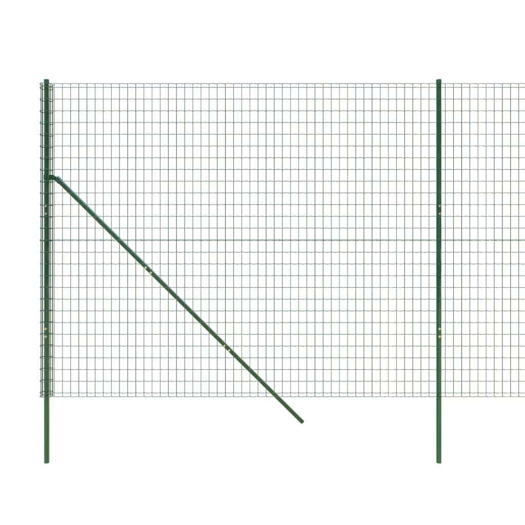 vidaXL Clôture en treillis métallique vert 2,2x10 m acier galvanisé