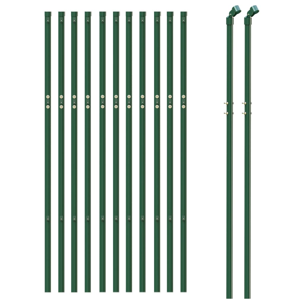 vidaXL Clôture en treillis métallique vert 0,8x25 m acier galvanisé