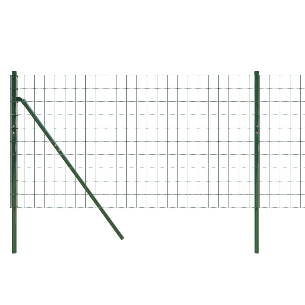 vidaXL Clôture en treillis métallique vert 0,8x25 m acier galvanisé
