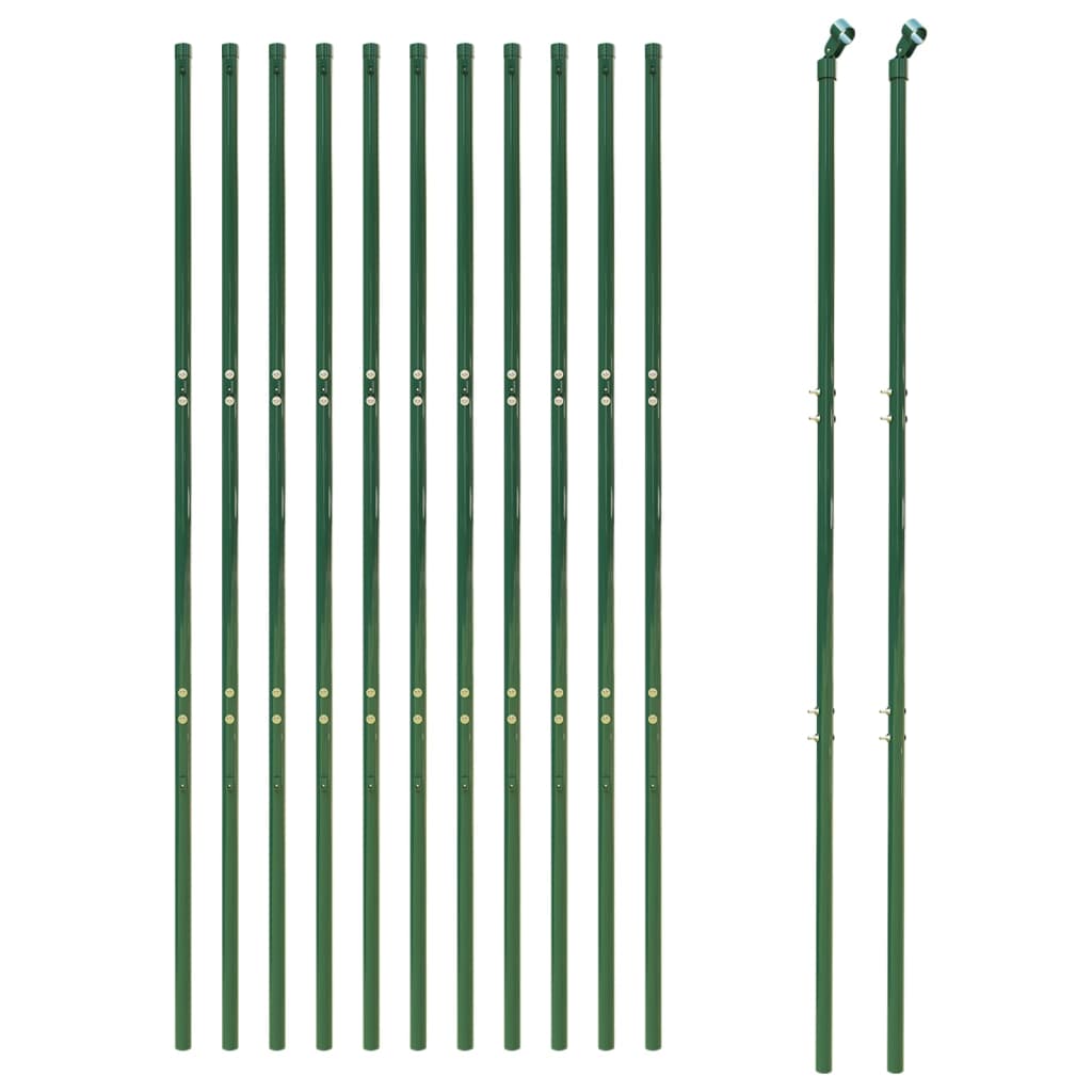 vidaXL Clôture en treillis métallique vert 1,6x25 m acier galvanisé