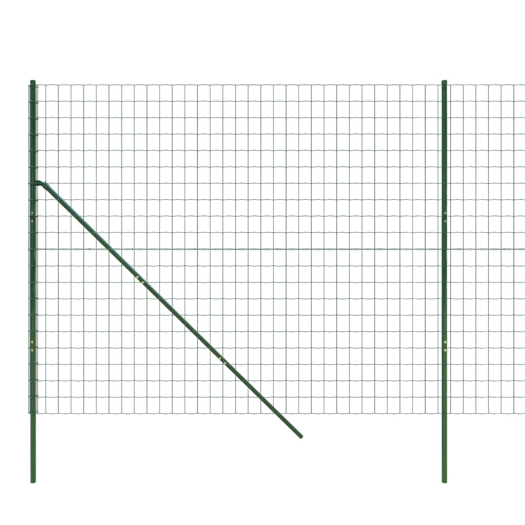 vidaXL Clôture en treillis métallique vert 1,6x25 m acier galvanisé