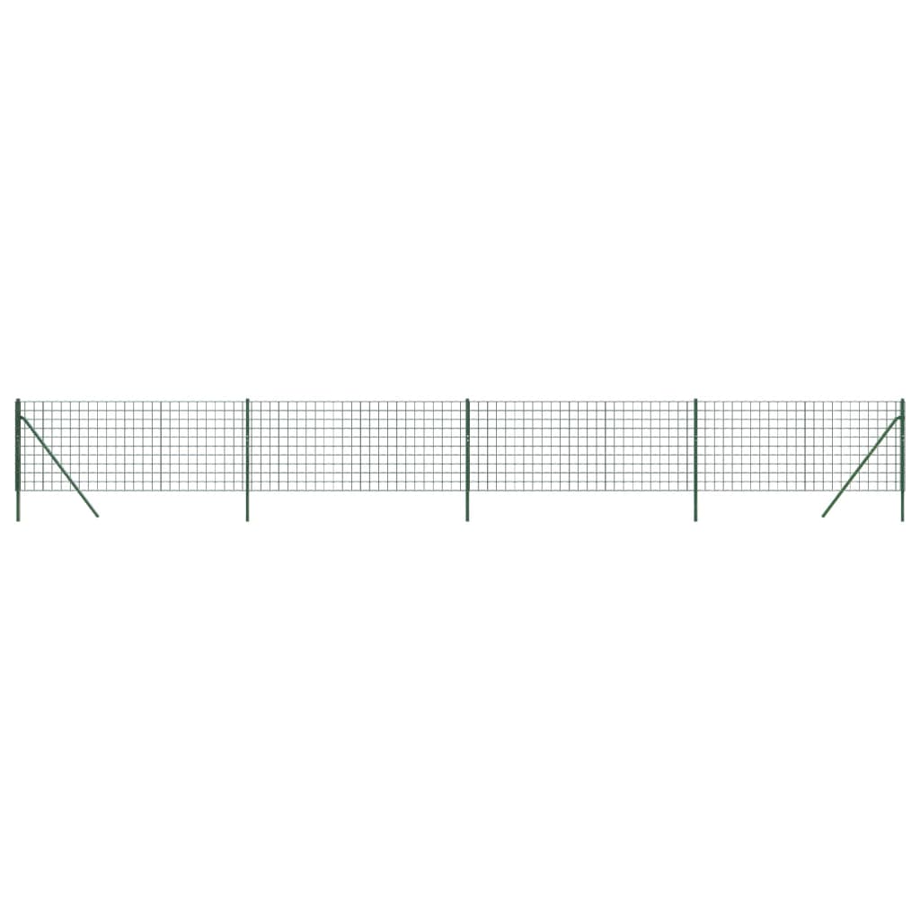 vidaXL Clôture en treillis métallique vert 1x10 m acier galvanisé