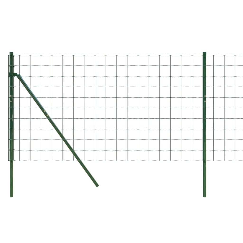 vidaXL Clôture en treillis métallique vert 1x10 m acier galvanisé