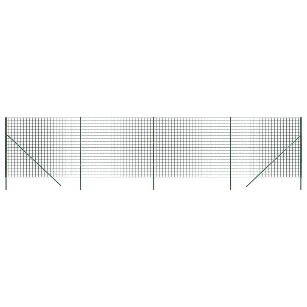 vidaXL Clôture en treillis métallique vert 1,8x10 m acier galvanisé