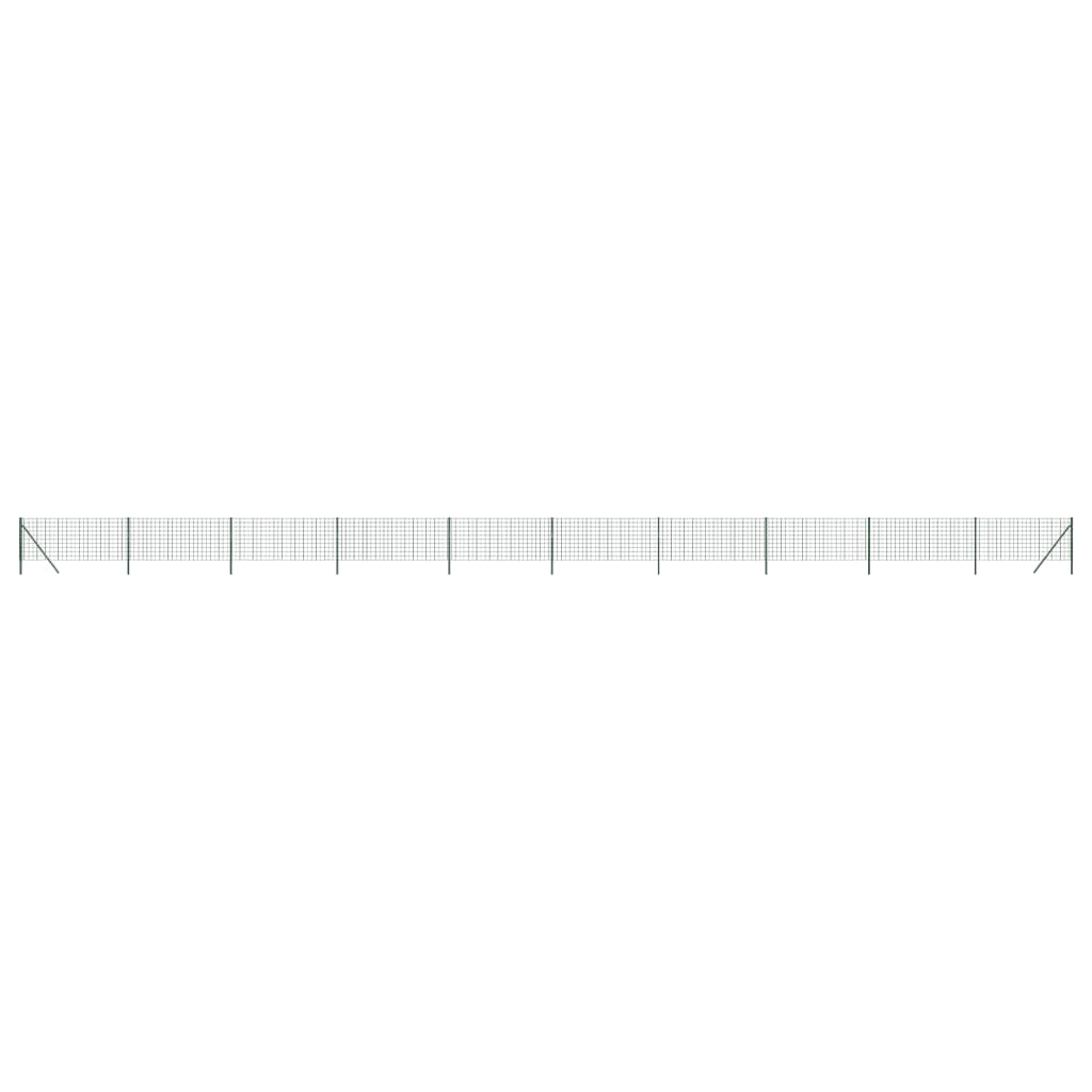 vidaXL Clôture en treillis métallique vert 1x25 m acier galvanisé