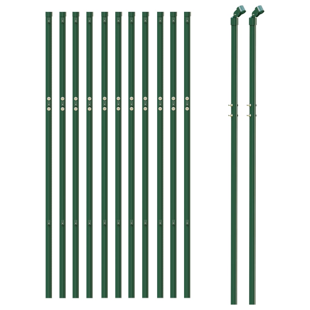 vidaXL Clôture en treillis métallique vert 1x25 m acier galvanisé
