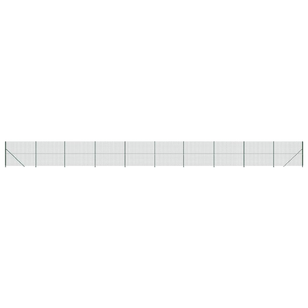 vidaXL Clôture en treillis métallique avec bride vert 1,8x25 m
