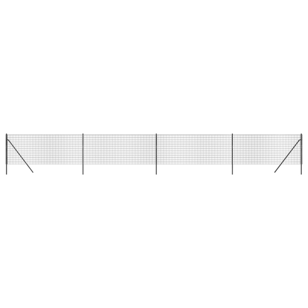 vidaXL Clôture en treillis métallique anthracite 0,8x10 m