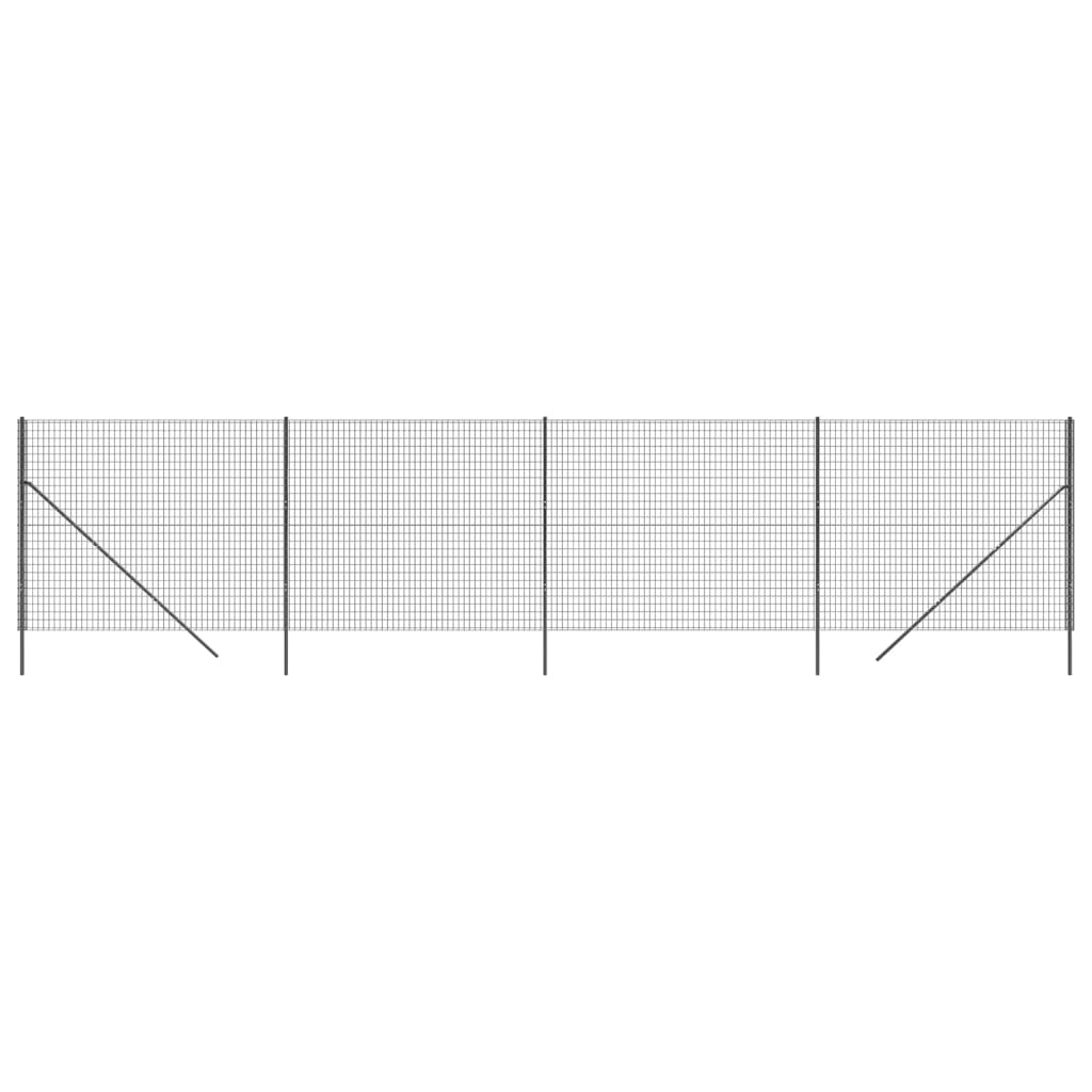 vidaXL Clôture en treillis métallique anthracite 1,8x10 m