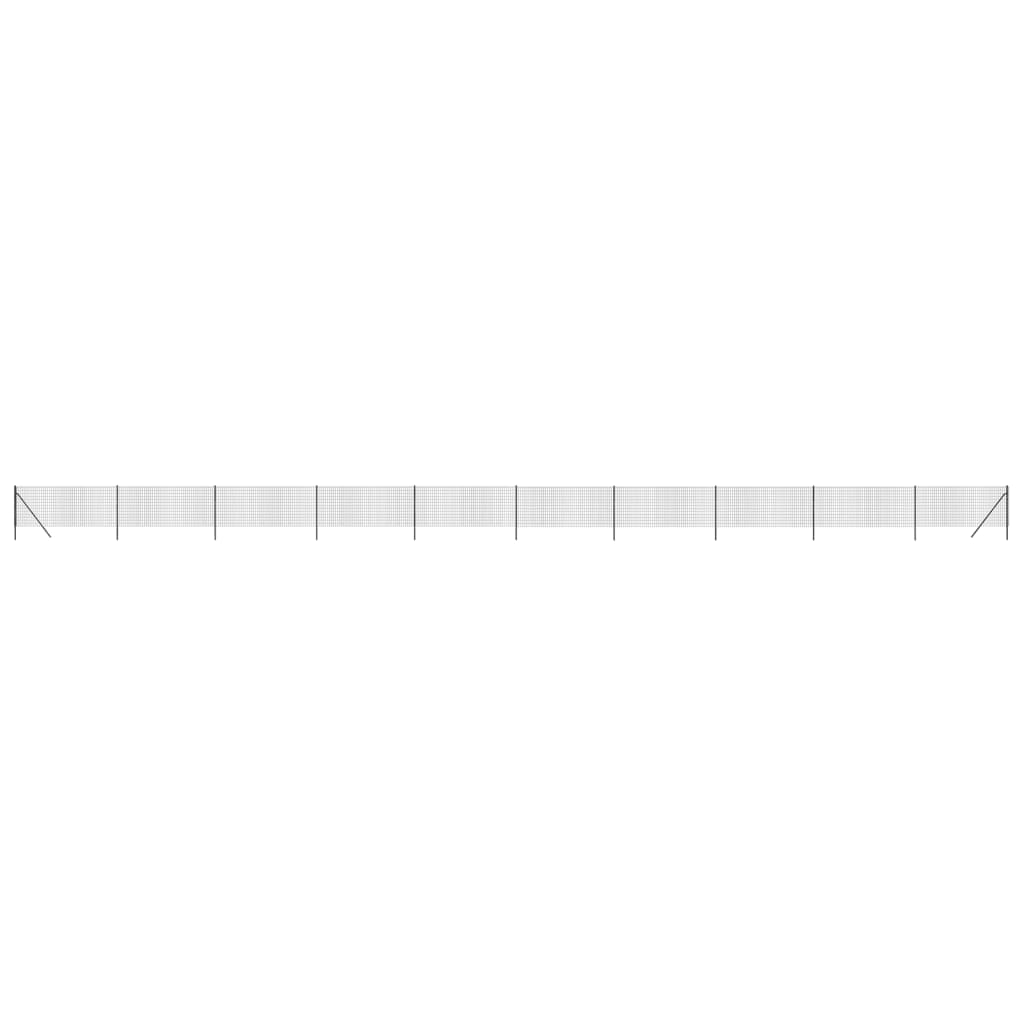 vidaXL Clôture en treillis métallique anthracite 0,8x25 m