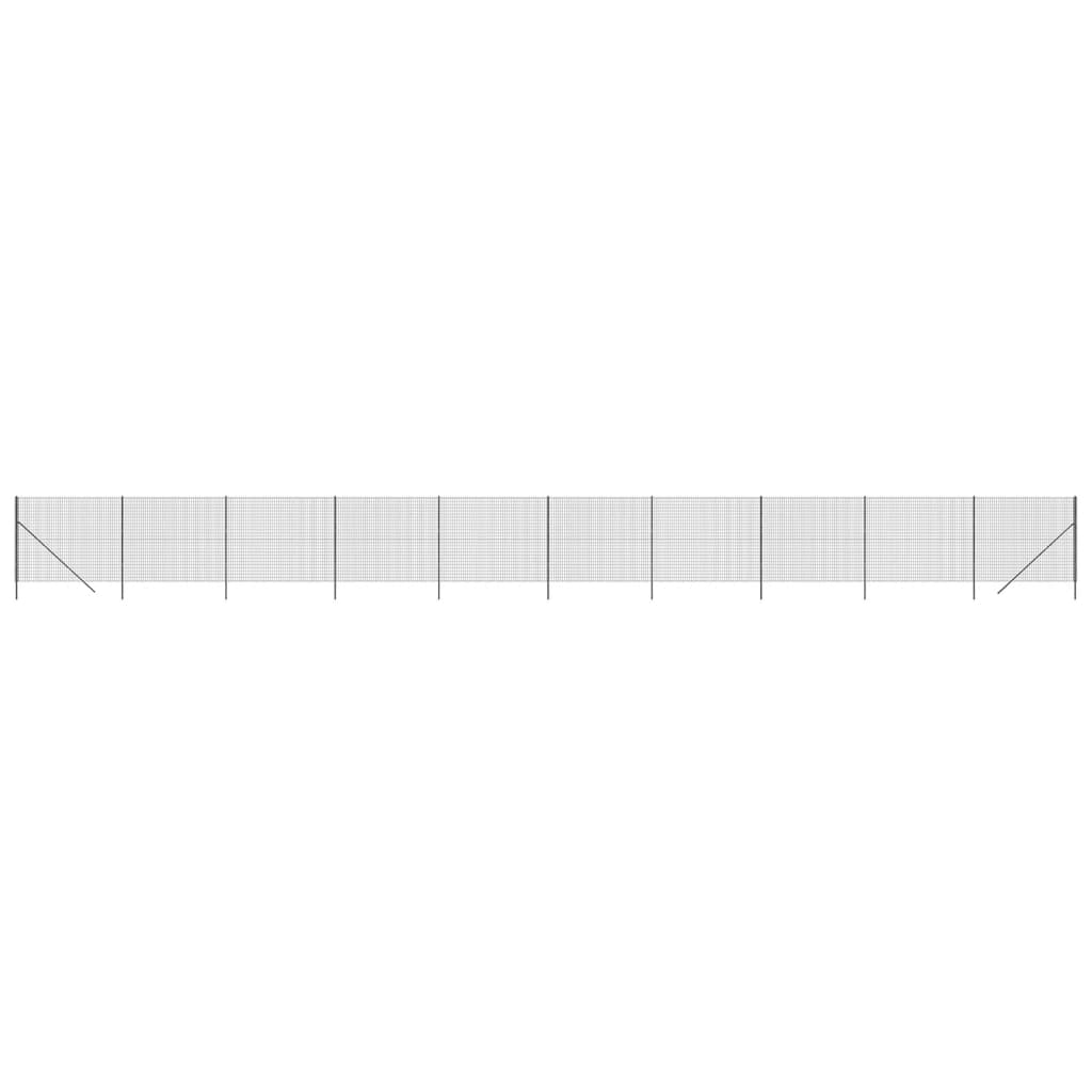 vidaXL Clôture en treillis métallique anthracite 1,6x25 m