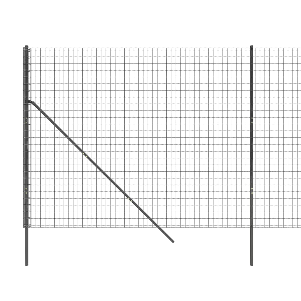 vidaXL Clôture en treillis métallique anthracite 1,8x25 m