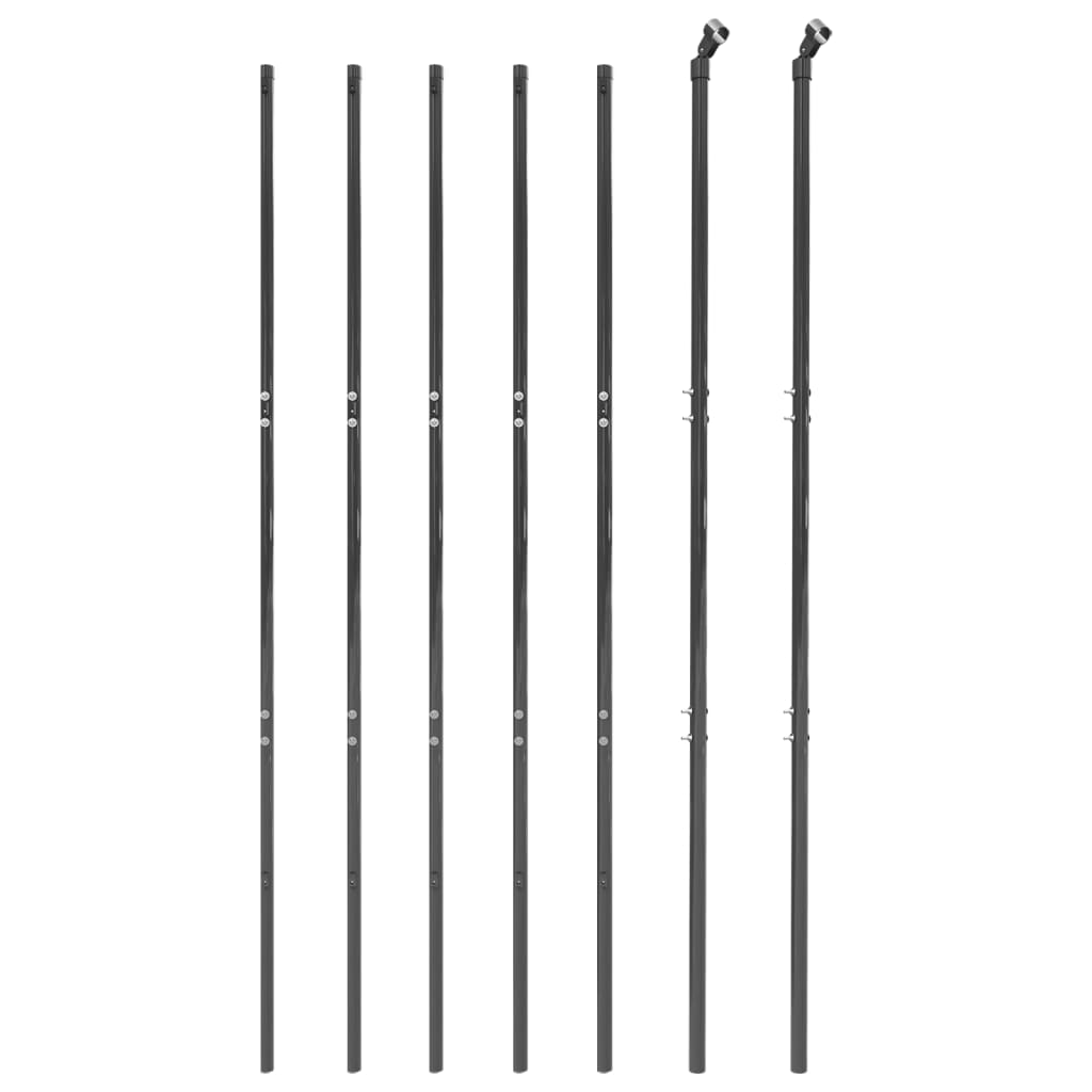 vidaXL Clôture en treillis métallique anthracite 2x10 m