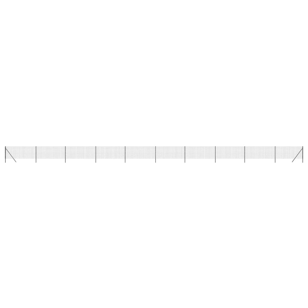 vidaXL Clôture en treillis métallique anthracite 1,1x25 m