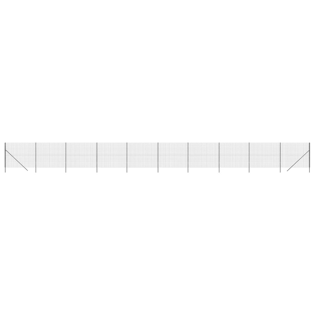vidaXL Clôture en treillis métallique anthracite 1,4x25 m
