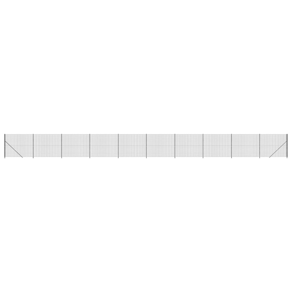 vidaXL Clôture en treillis métallique avec bride anthracite 2,2x25 m