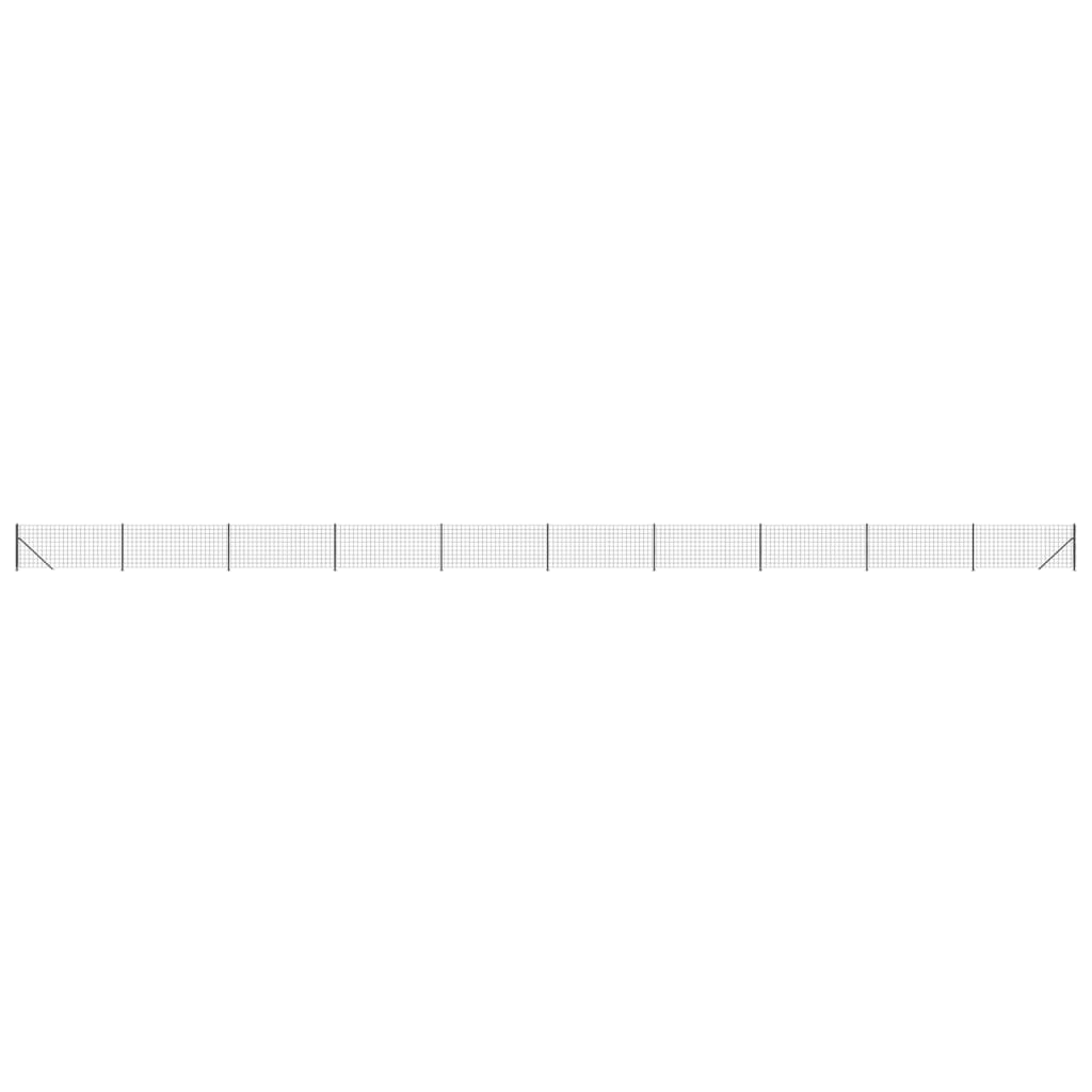vidaXL Clôture en treillis métallique avec bride anthracite 1x25 m
