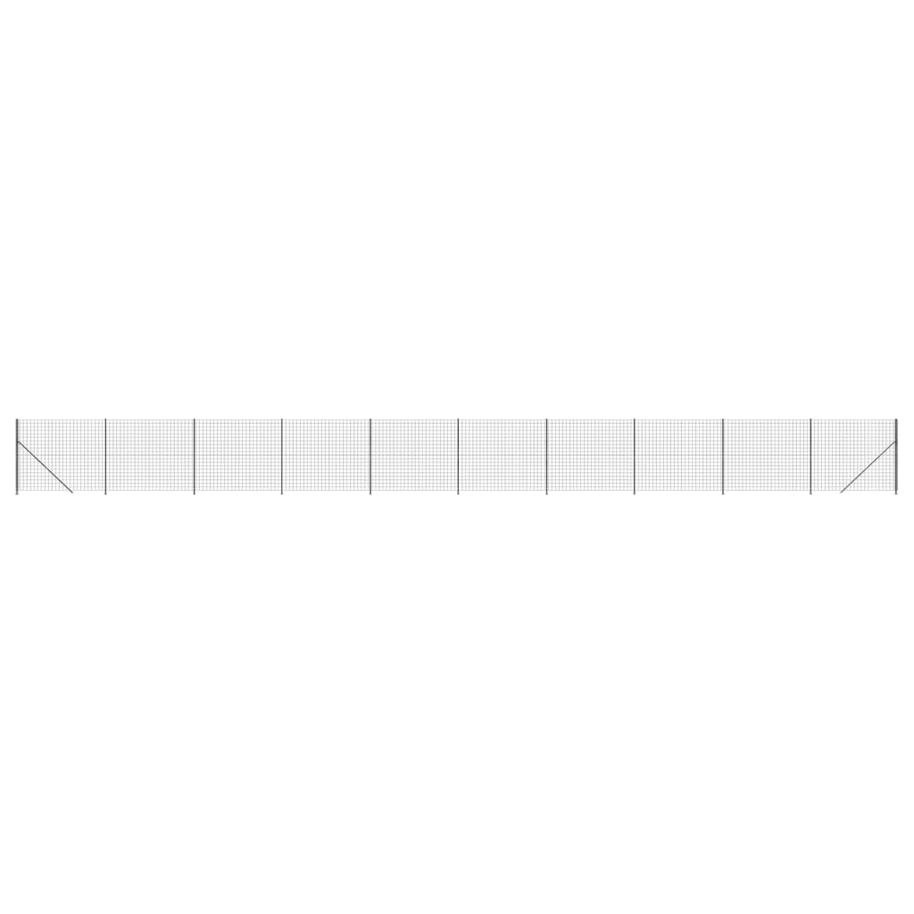 vidaXL Clôture en treillis métallique avec bride anthracite 2,2x25 m