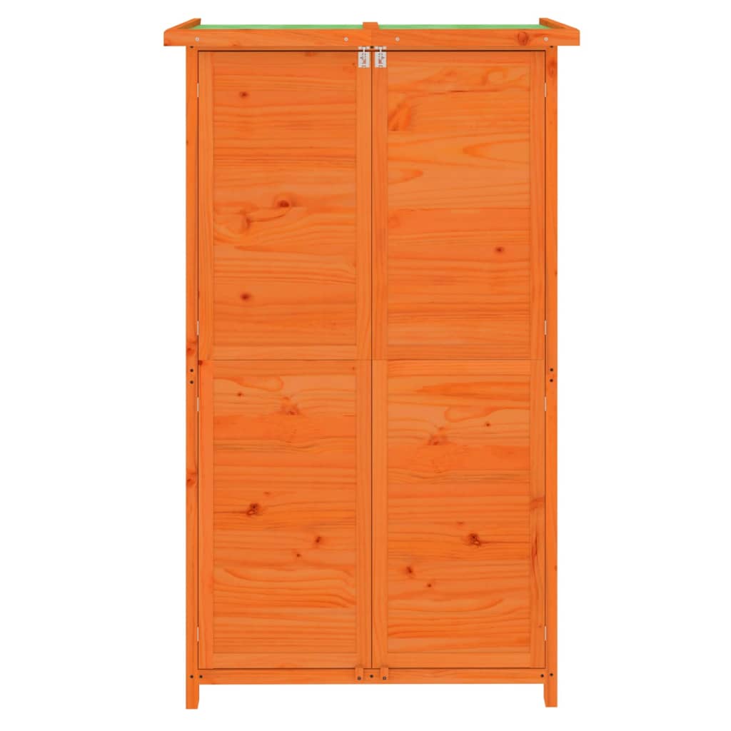 vidaXL Abri à outils de jardin marron 83x57x140 cm bois massif pin