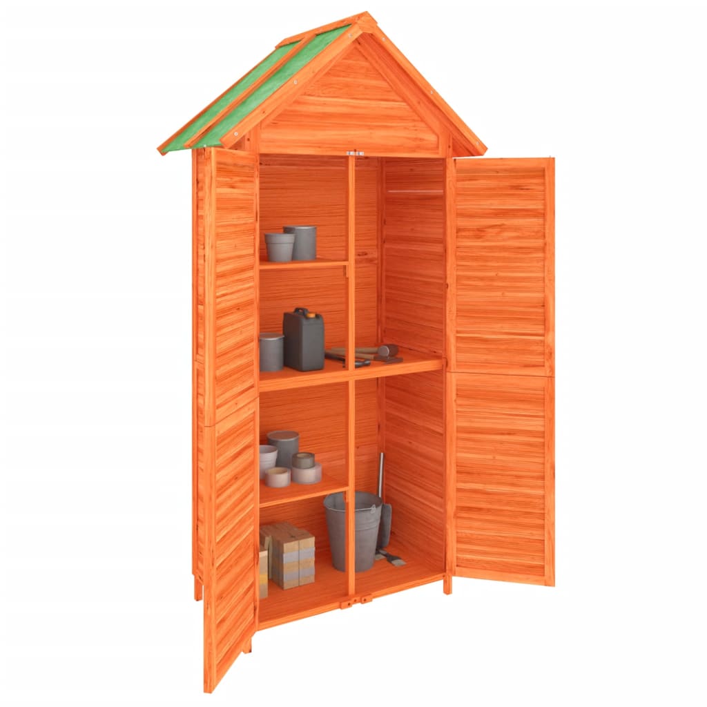 vidaXL Abri à outils de jardin marron 89x52,5x175 cm bois massif pin