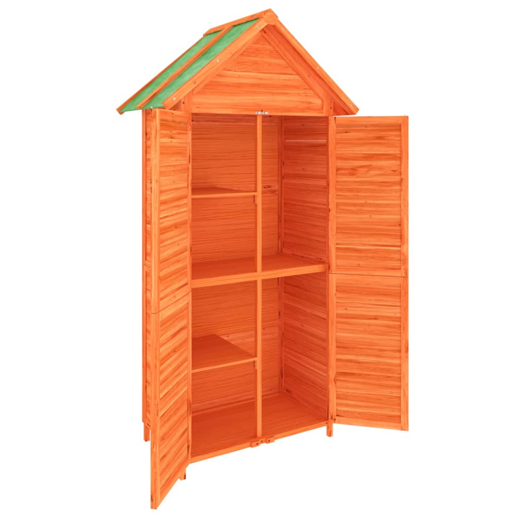 vidaXL Abri à outils de jardin marron 89x52,5x175 cm bois massif pin