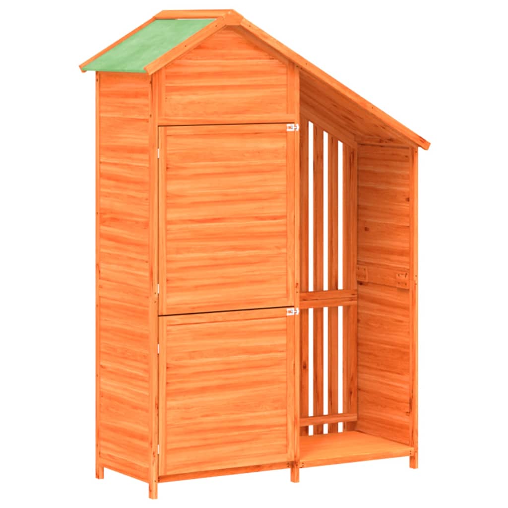 vidaXL Abri à outils de jardin marron 120x53,5x170 cm bois massif pin
