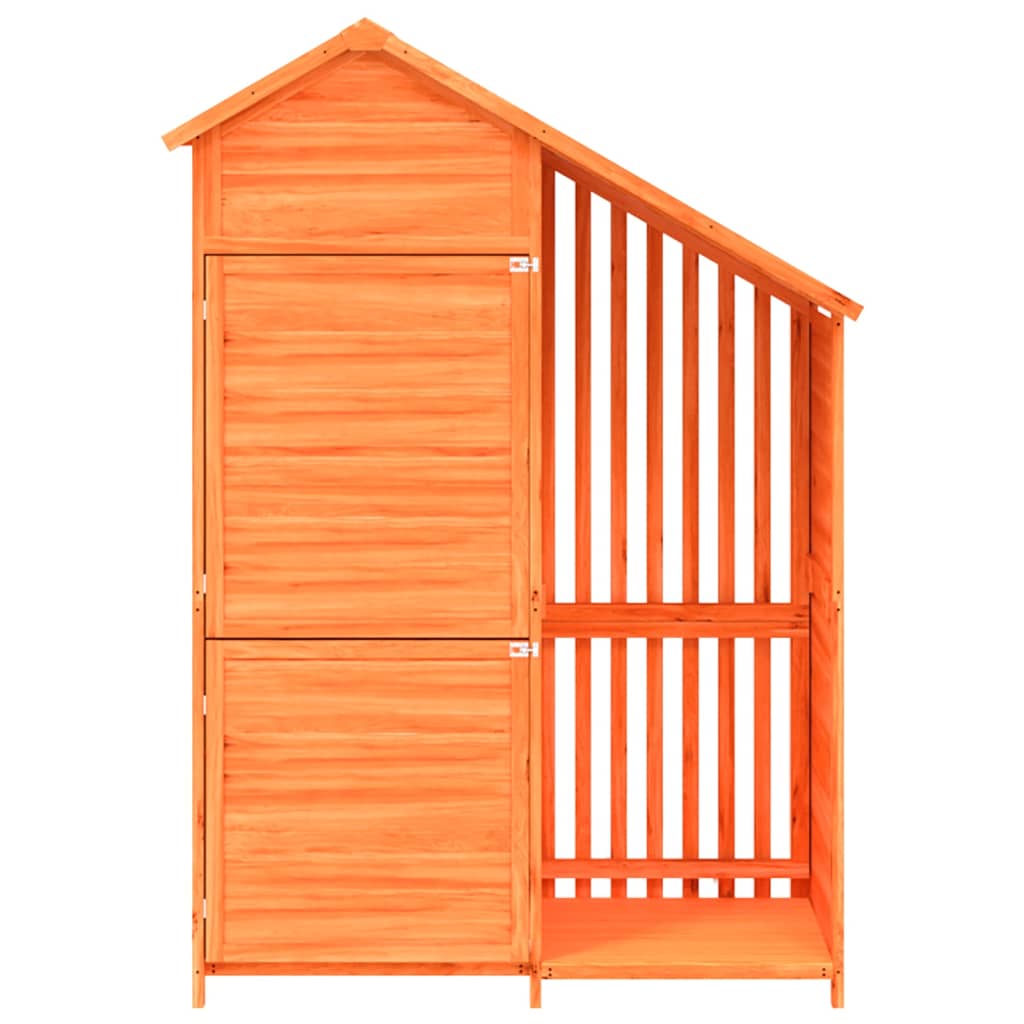 vidaXL Abri à outils de jardin marron 120x53,5x170 cm bois massif pin