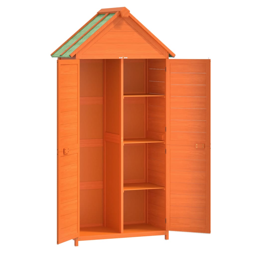 vidaXL Ensemble de remise à outils de jardin 2 pcs marron pin massif