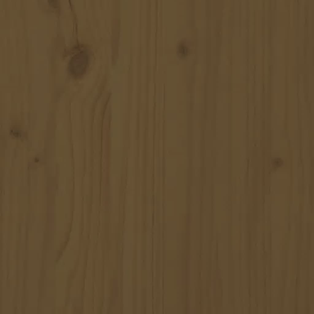vidaXL Extension d'abri de poubelle sur roulettes brun miel bois pin